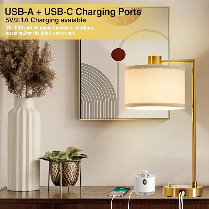 Luvkczc Table Lamp for Bedroom Set of 2 - Image 5