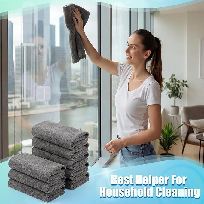 Frienda Garden 12 Pcs Thickened Magic Cleaning Cloth 11.8 x 7.76 Non Scratch - Image 4