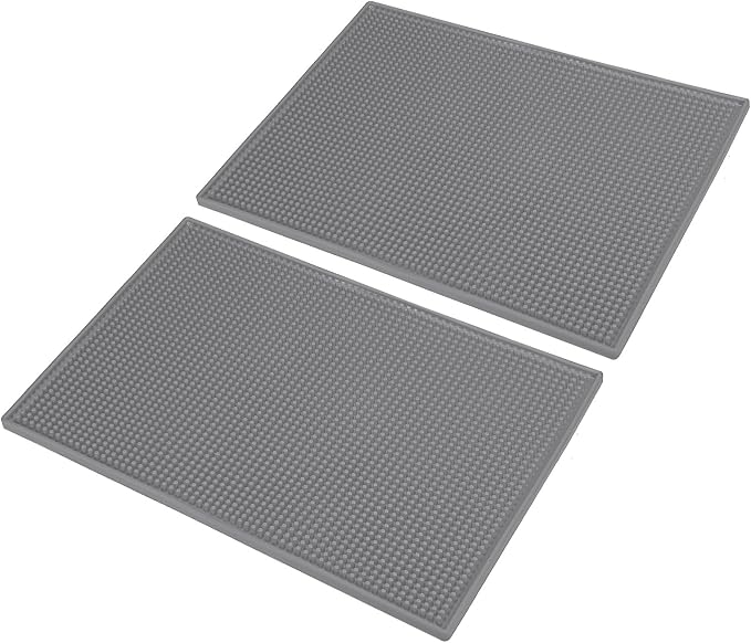 PATIKIL 16" x 12" x 0.4" PVC Bar Mats, 2 Pack Non-Slip Bar Service Cup Mat by PATIKIL