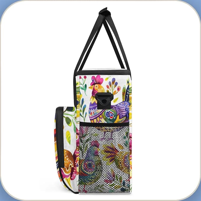 Farmhouse Chicken Rooster Coffee Maker Carring Bag, Large Insulated Storage - Image 4