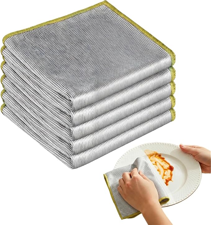 6 Pack Glass Polishing Cloth, Streak Free Cleaning Cloth, Wine Glass Polishing by YTXOX