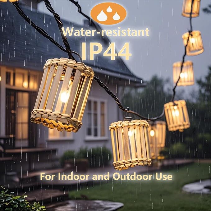Outdoor-String-Lights-Waterproof, Bamboo Lantern String Lights - Image 4