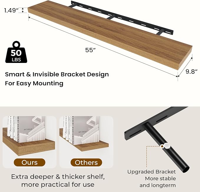 Dreamland 55 Inches Floating Shelves - Image 3
