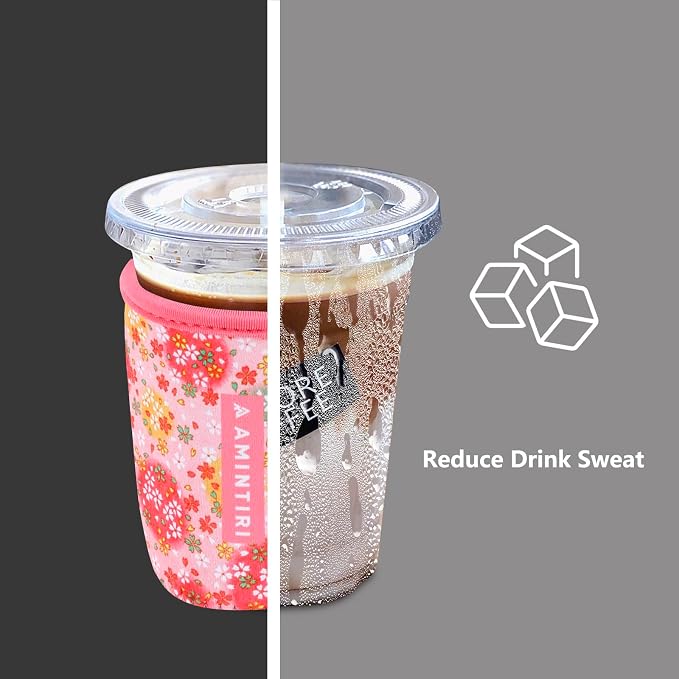 3 Pack Reusable Sleeve for Iced Coffee Cup, Coffee Neoprene Sleeve for Iced&Hot - Image 2