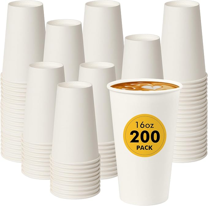 16 oz Coffee Cups, Disposable Paper Coffee Cups, Hot Coffee Cup, and Events by RACETOP