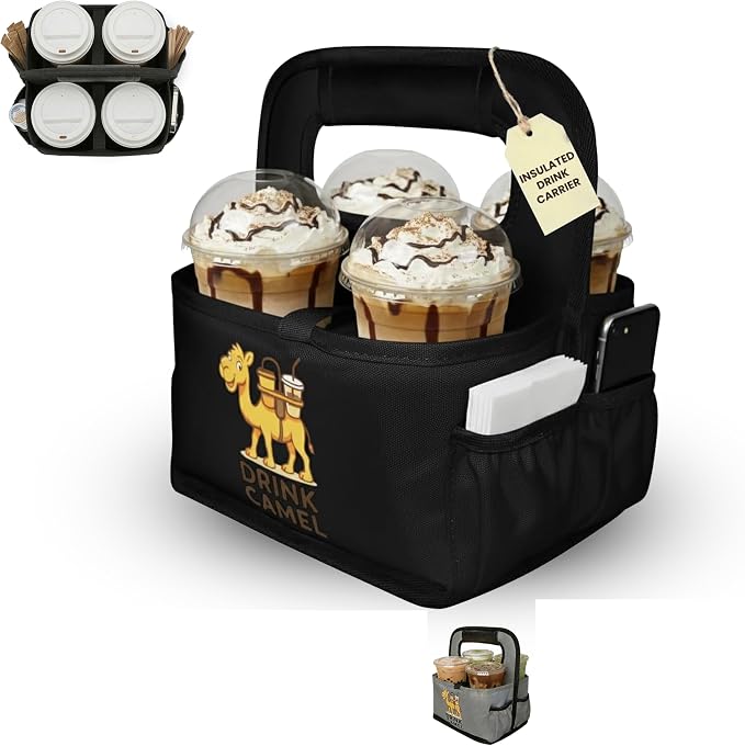 Reusable Drink Carrier with Handle – Durable No-Spill Insulated & Collapsible - Image 10