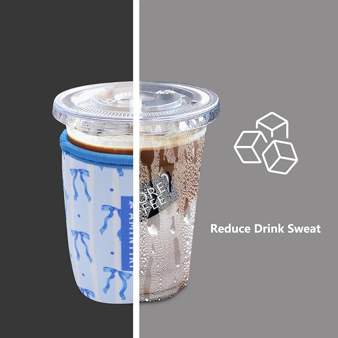 3 Pack Reusable Sleeve for Iced Coffee Cup, Coffee Neoprene Sleeve for Iced&Hot - Image 2