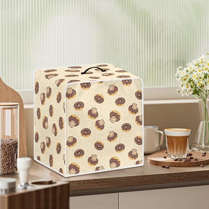 Bear Donut Coffee Machine Cover Dust Coffee Maker Cover Kitchen Appliance - Image 3