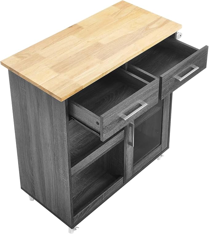 Modway Culinary Rolling Kitchen Cart - Image 6