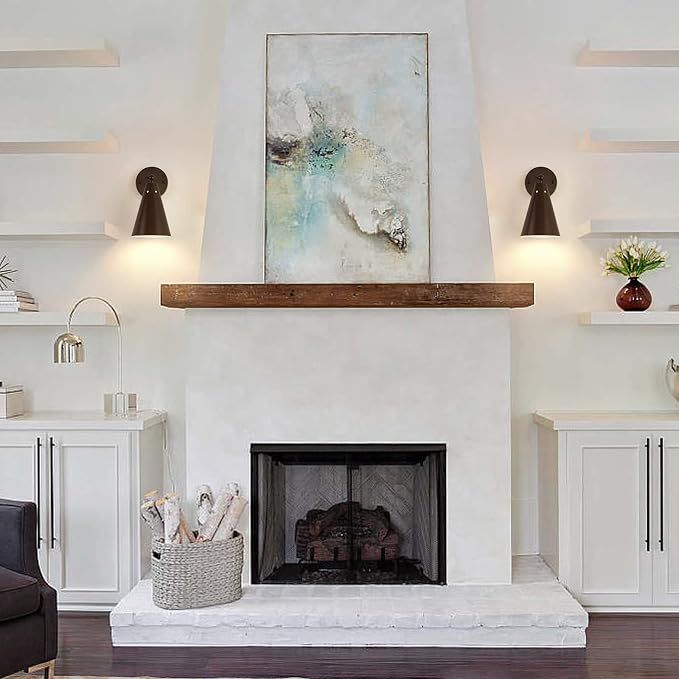 Oil Rubbed Bronze Farmhouse Wall Sconces Set of Two, Rustic Adjustable Interior - Image 8