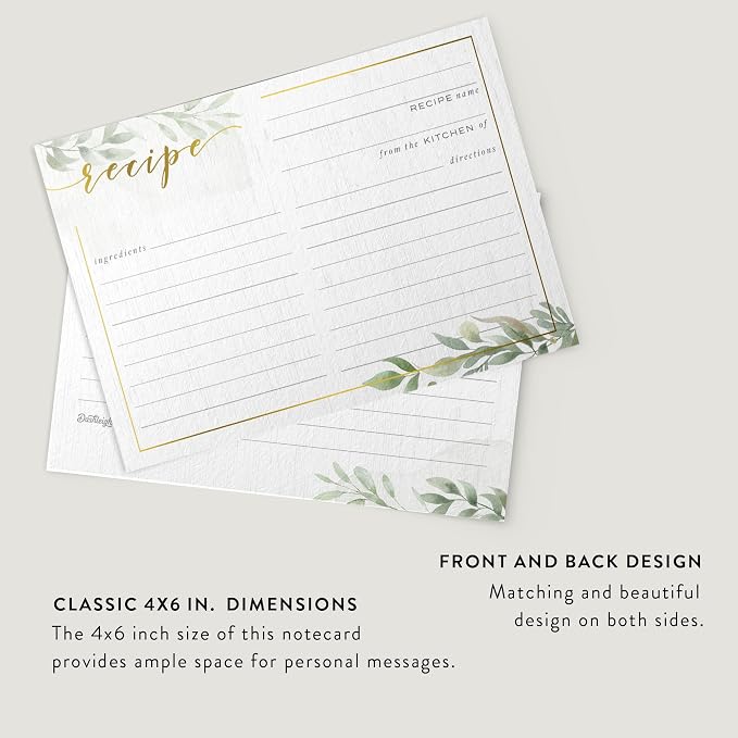 Dashleigh Farmhouse Greenery Recipe Cards - Image 5