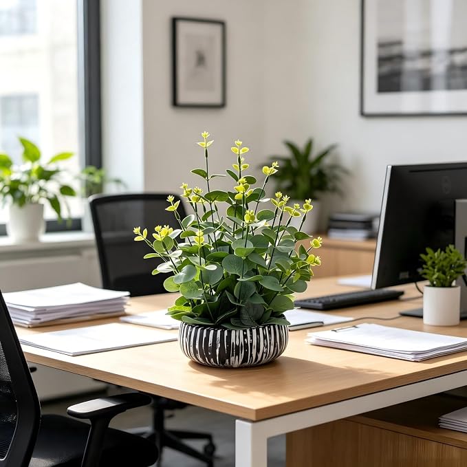 AlphaAcc Artificial Plants Potted Real Looking Small Faux Plant - Image 5