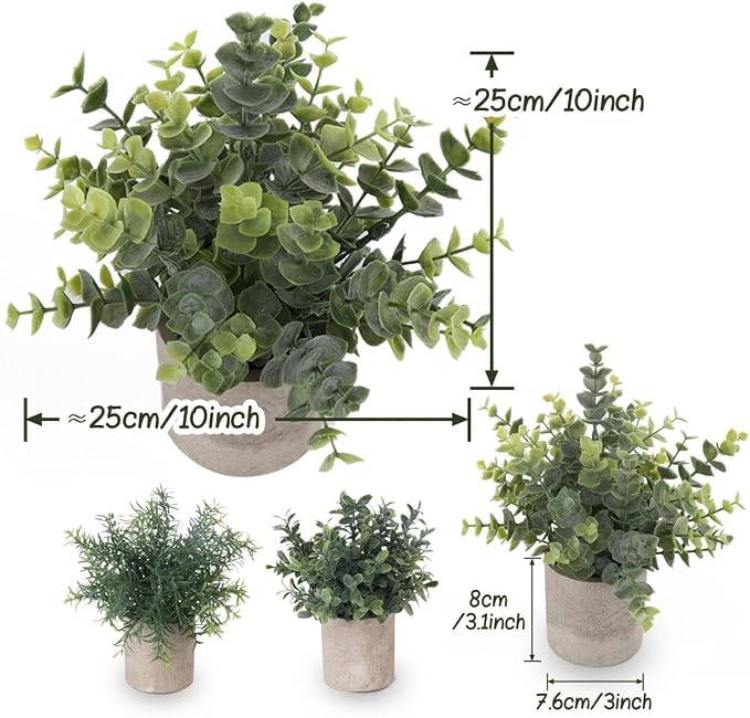 Lemonfilter Fake Plants, Plastic Small Faux Potted Plant - Image 4