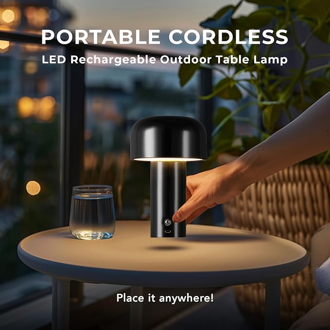 Globe Electric 60000118 8" 1.5W LED Integrated Outdoor Table Lamp, Plug-in - Image 2
