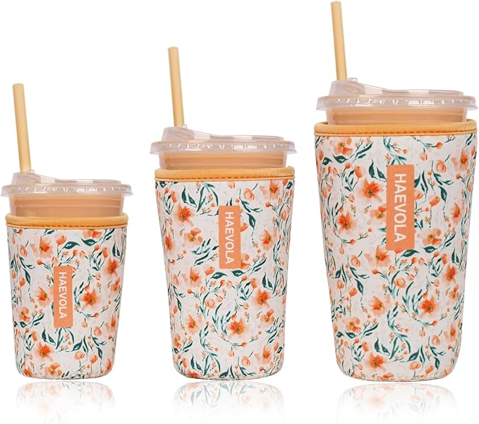 Reusable Insulated Neoprene Iced Coffee Cup Sleeve, Durable Drink Sleeve by Unknown