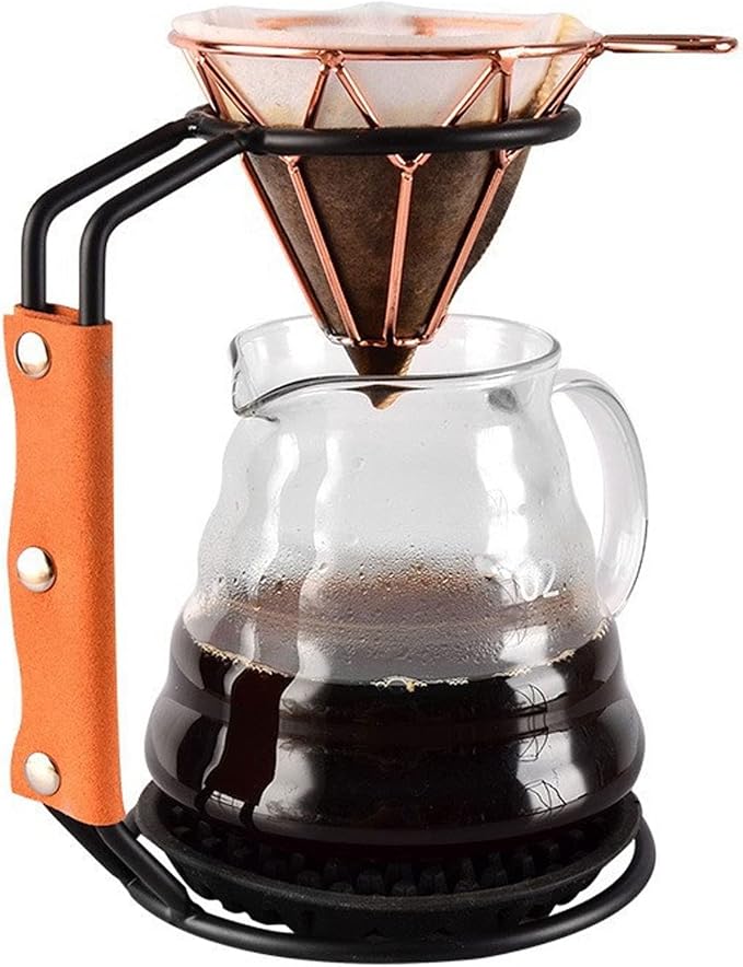 Jeanoko Pour Over Coffee Makers Stand, Pour Over Coffee Dripper Rack Iron by Jeanoko