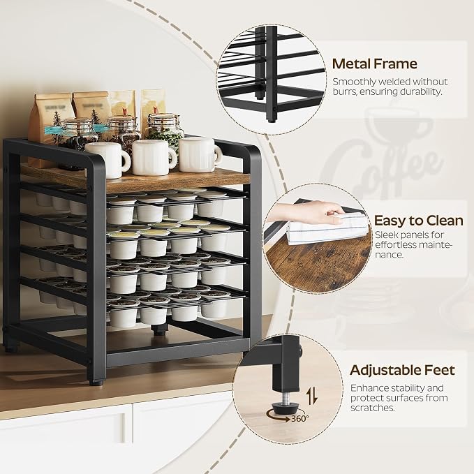 YATINEY Coffee Pod Drawer Holder, 4 Tier Organizer - Image 9