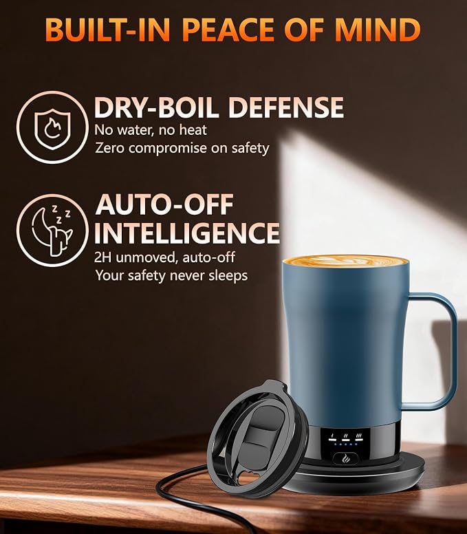 Self-Heating Coffee Mug, 14oz Heated Coffee Mug - Image 4
