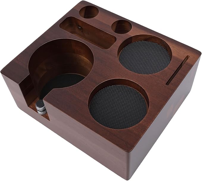 Elegant Walnut Finish Coffee Handler Station Equipment - Image 3
