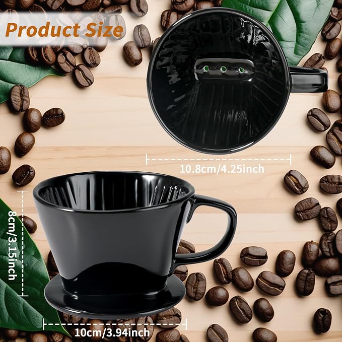 Mongdio Pour Over Coffee Maker, Ceramic Pour Over Dripper, Coffee Pour Over - Image 6