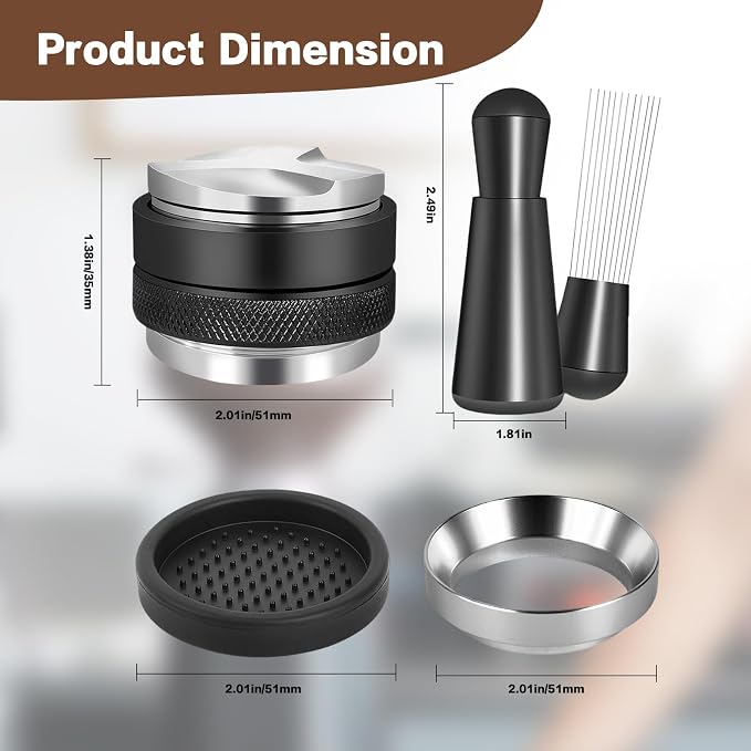 Reoszeank 51mm Espresso Accessories Kit – Coffee Distributor & Tamper Leveler - Image 8