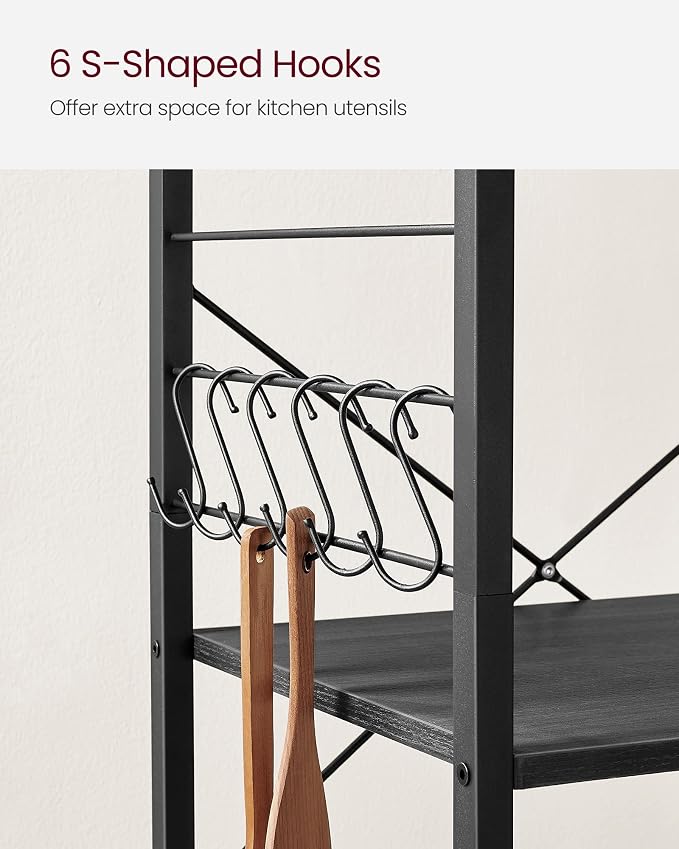 VASAGLE Kitchen Shelf on Wheels, 23.6 Inches Serving Cart - Image 8