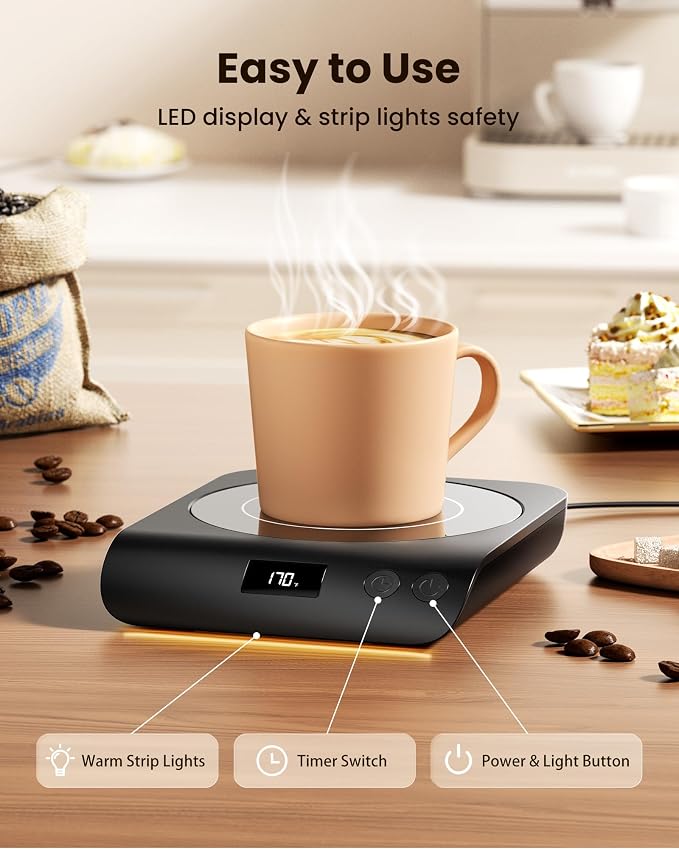 Gaiatop Coffee Mug Warmer, 3 Temperature Settings, 2-10H Auto Shut Off and Warm - Image 5