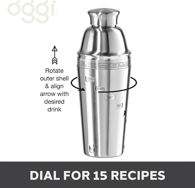OGGI Dial A Drink Cocktail Shaker - Image 5