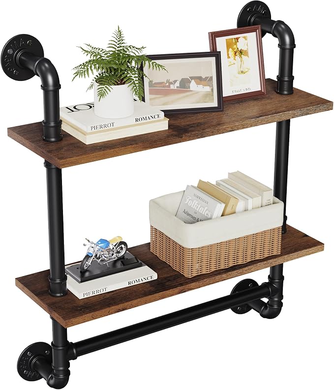 Merapi 24" Industrial Floating Shelves by Merapi