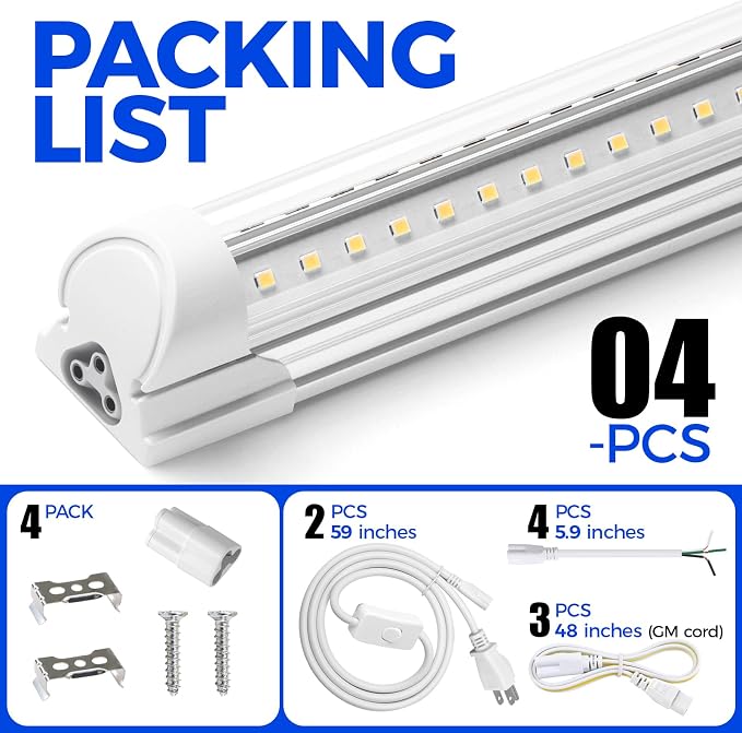 Barrina 5000K 2FT LED Shop Light, T8 Shop Lights - Image 8