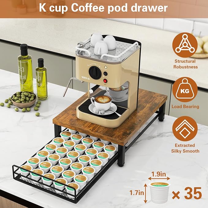 IBUYKE Wooden Coffee Pod Holder - Image 5