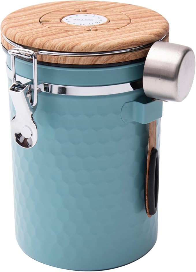 22OZ Airtight Coffee Canister, 1800ml Stainless Steel Storage Container by KmassKmaxx