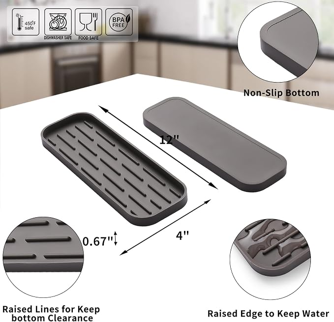 MicoYang Silicone Kitchen Sink Organizer Tray - Image 2