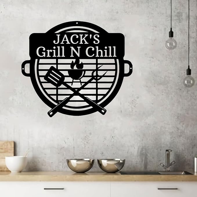 Personalized Grill N Chill Metal Wall Art - Image 4