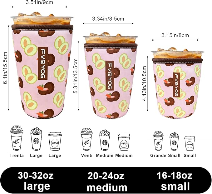 Reusable Insulated Neoprene Iced Coffee Sleeves - Image 7