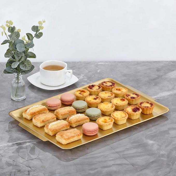 16.3" x 11" Large Serving Platters Set of 2, Stainless Steel Heavy-Duty Large - Image 8
