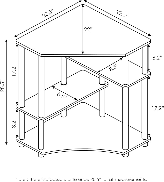 Furinno TURN-N-TUBE Desk, Gaming Desk - Image 3