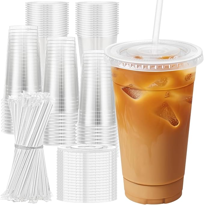 Lamosi 100 Pack 24 oz Clear Plastic Cups by BuyNow