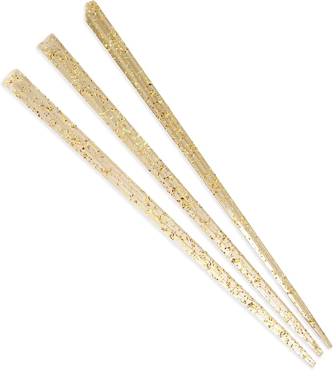 BambooMN - Triangular Appetizer Food and Drink Prism Picks - 4.5" - Gold by BambooMN