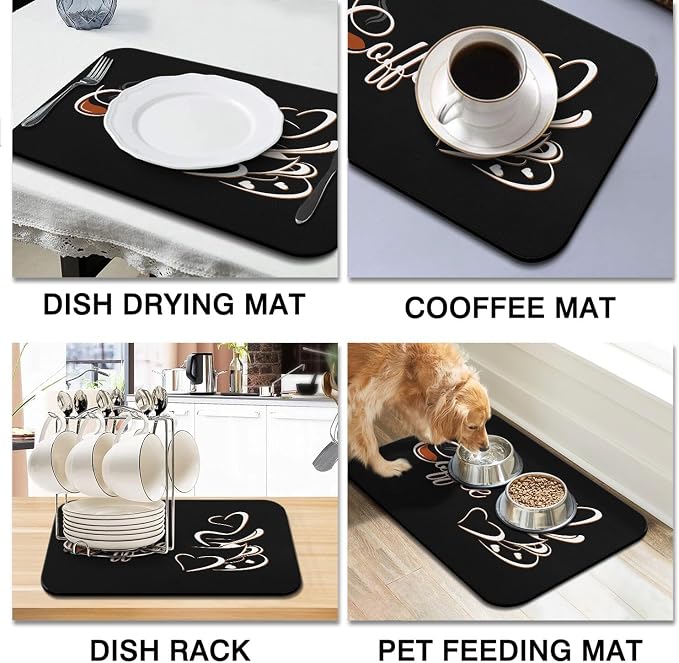 Coffee Mat - Funny Absorbent Bar Mat - Waterproof Kitchen Protector - Maker - Image 4