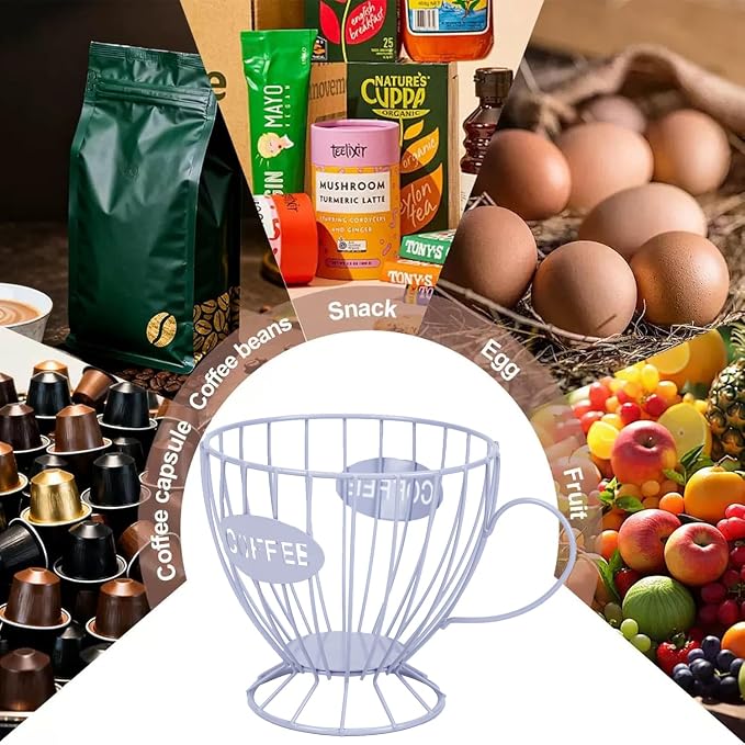 H&W 2PCS Coffee Pod Holder & Capsule Basket, Metal Coffee Bar Organizer - Image 4