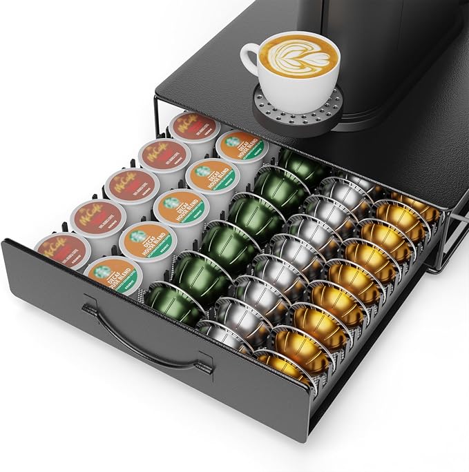 HFHOME Coffee Pod Holder Drawer Compatible by HFHOME