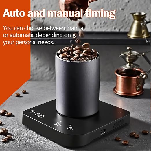 Mini Coffee Scale with Timer Automatic, 0.1g/2000g Rechargeable Precision - Image 5