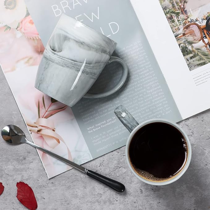 14 OZ Marble Coffee Mugs, M067 Novelty Marble Ceramic Cup - Image 5