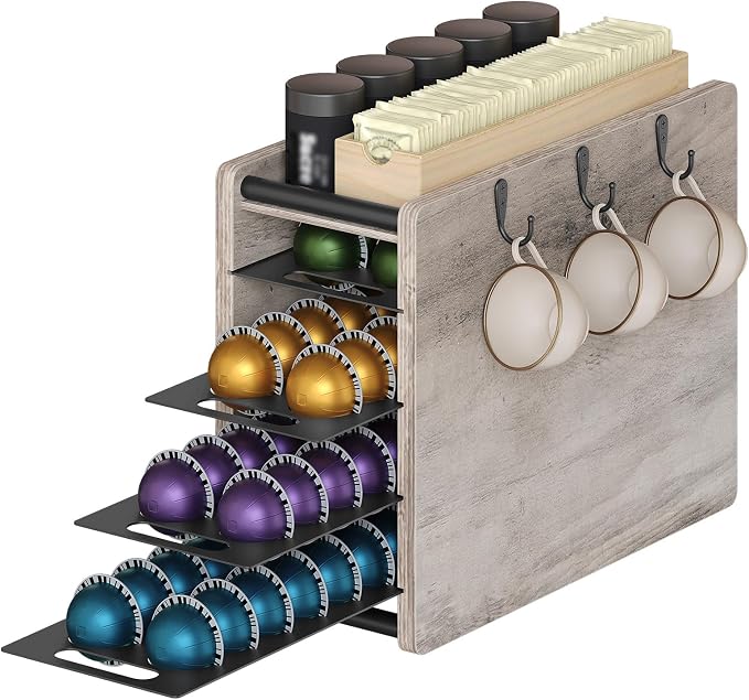 YATINEY Coffee Pod Drawer Holder, 72 Pods Large Capacity, 4 Tier Holder by Yatiney