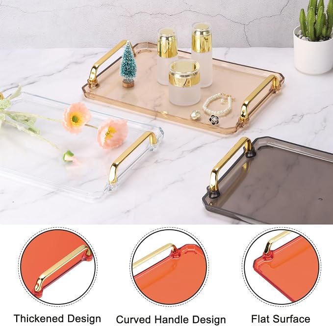 PATIKIL 16.1 x 8.7 Inches Plastic Serving Tray - Image 4