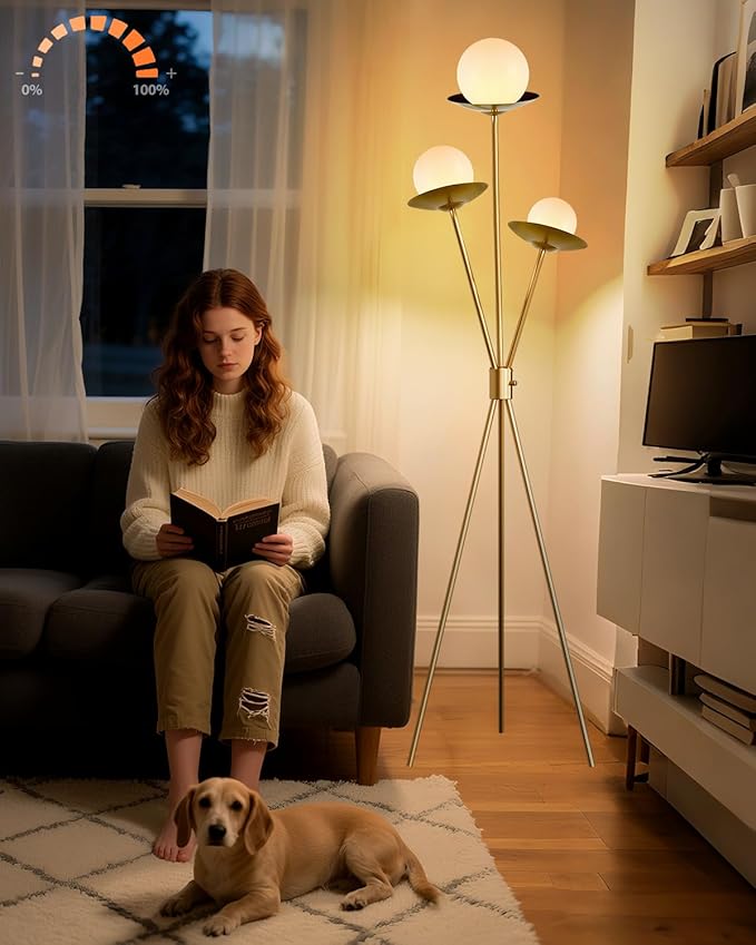 Lightdot Tripod Floor Lamp Dimmable Globe Floor Lamps by LightdotLighting