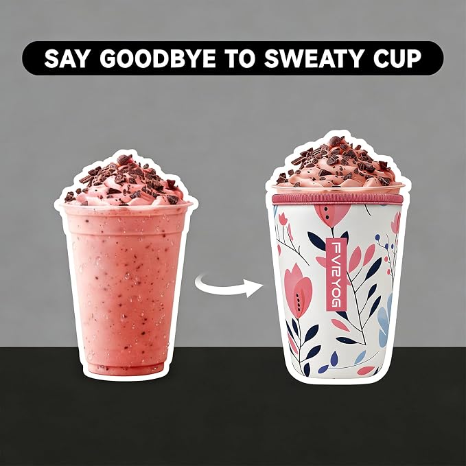 Reusable Insulated Neoprene Iced Coffee Sleeves - Image 3