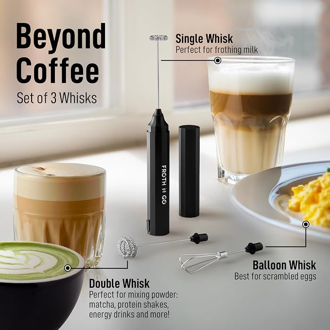 Zulay Froth N Go Milk Frother – 3-in-1 Handheld Frother Wand - Image 8