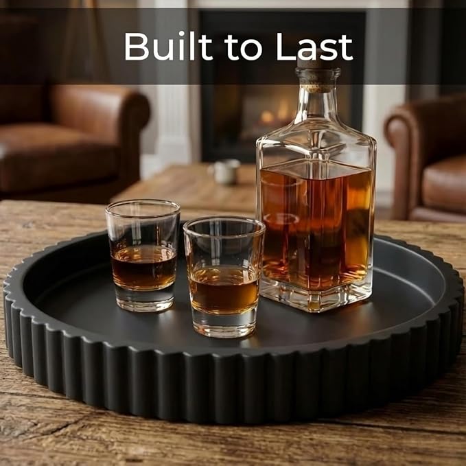13-Inch Round Coffee Table Tray - Image 6
